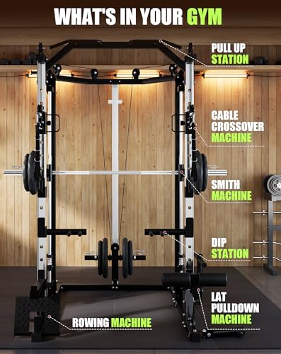 2200LBS Heavy Duty Power Cage with Cable Crossover System R65444