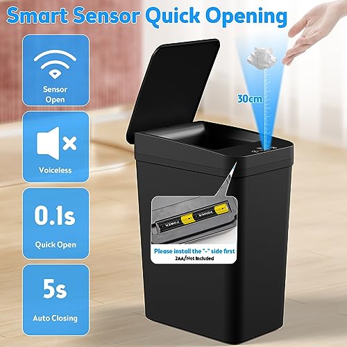 2 Pack 2.2 Gallon Automatic Touchless Trash Can with Lid P682450
