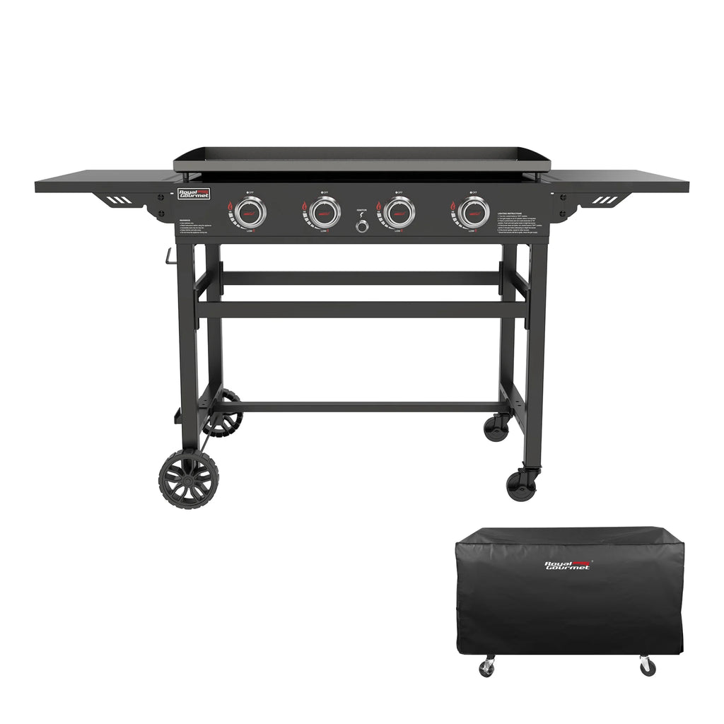 4-Burner Propane Gas Grill Griddle with Cover X3629