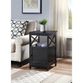 Black End Table with Storage F167615