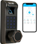 Aged Bronze Touchscreen Keyless Door Lock R438139