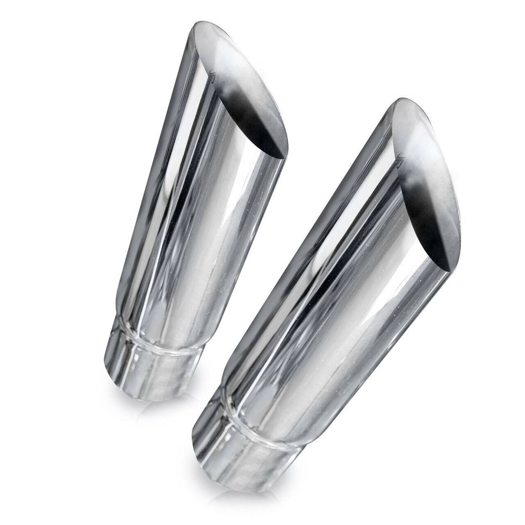 Slash Cut Exhaust Tips 2.5in ID Inlet Z199051