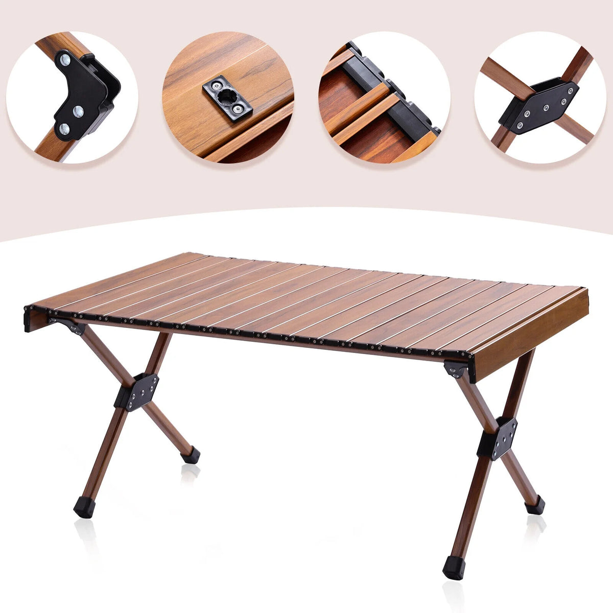 Portable Aluminum Camping Table with Carry Bag F850