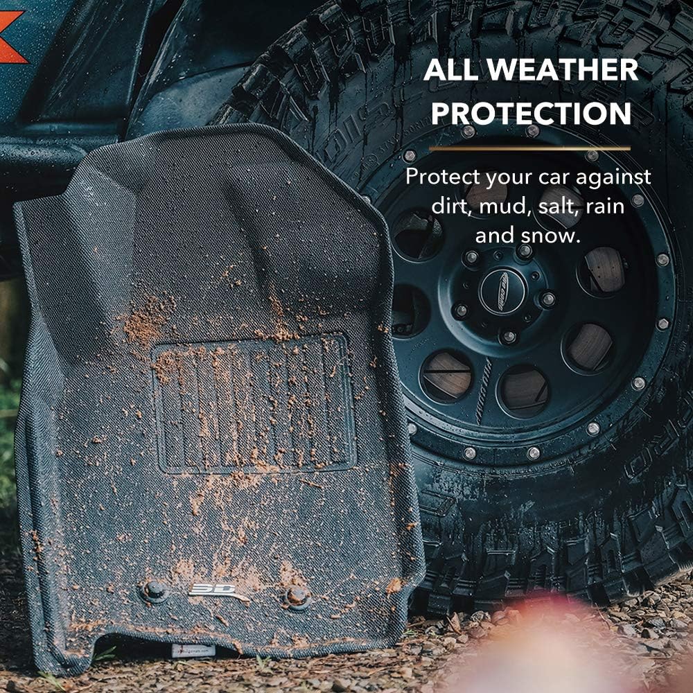 All-Weather Floor Mats 1st 2nd & 3rd Row Black G98013