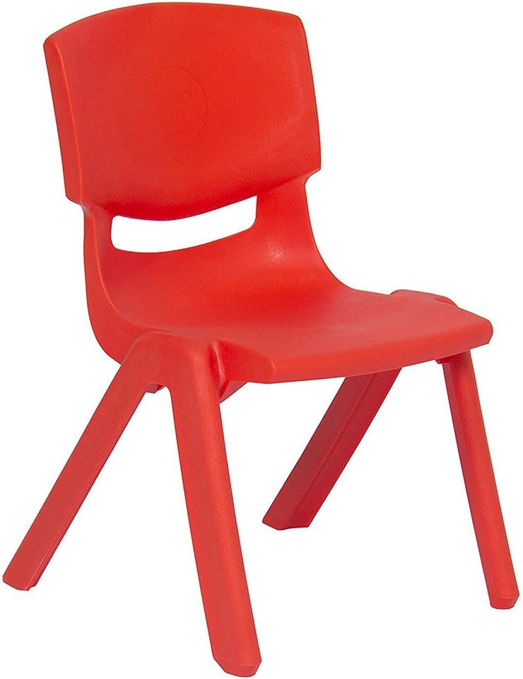 Stackable Plastic Kids Learning Chairs, 20.8x12.5 Inches, 2 Pack V560598
