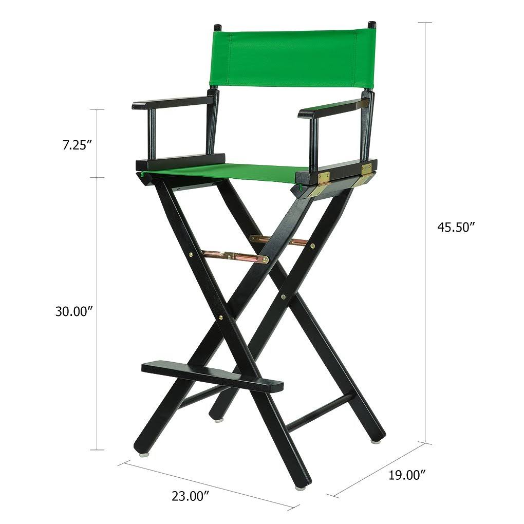 Director's Chair Black Frame Green Canvas F7213