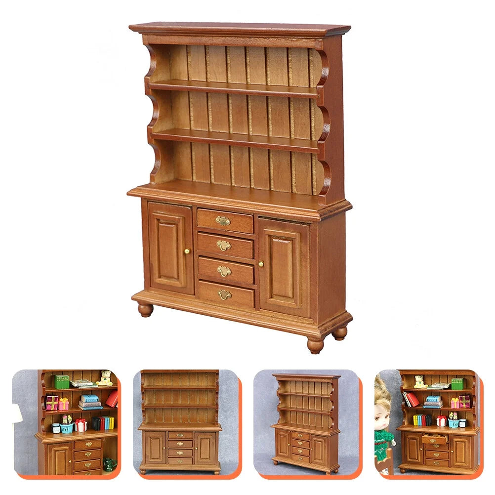 Mini Cabinet Wooden Craft Children Toy U1686