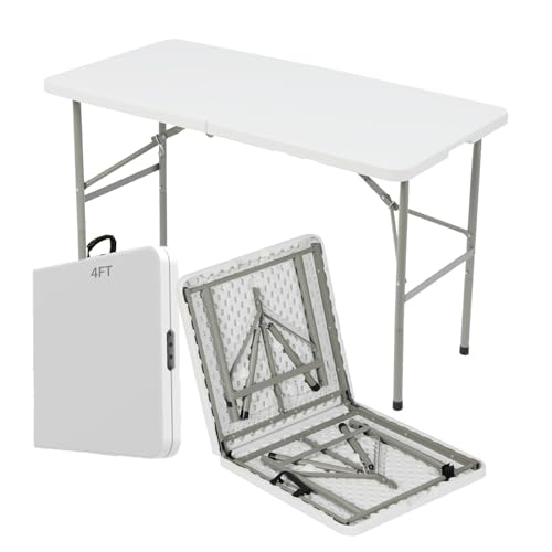 White Plastic Folding Table L517