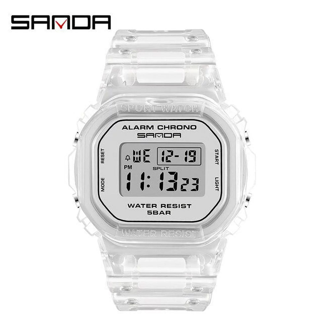 Transparent Strap LED Digital Sport Watch M607