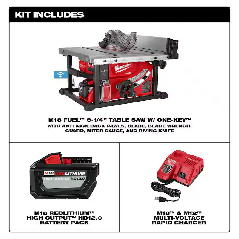 18-Volt Lithium-Ion Brushless Cordless Table Saw Kit with Battery and Stand C729