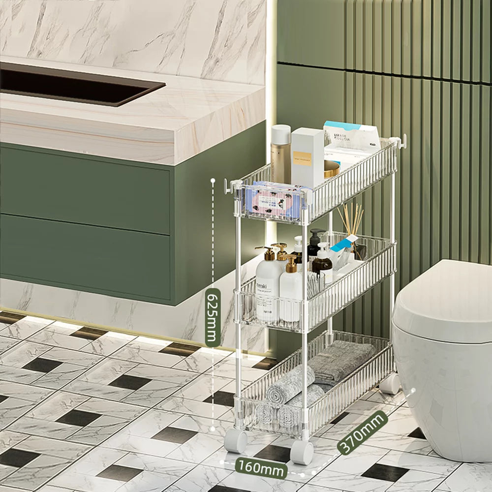 Slim 3 Tier Rolling Storage Cart B9516