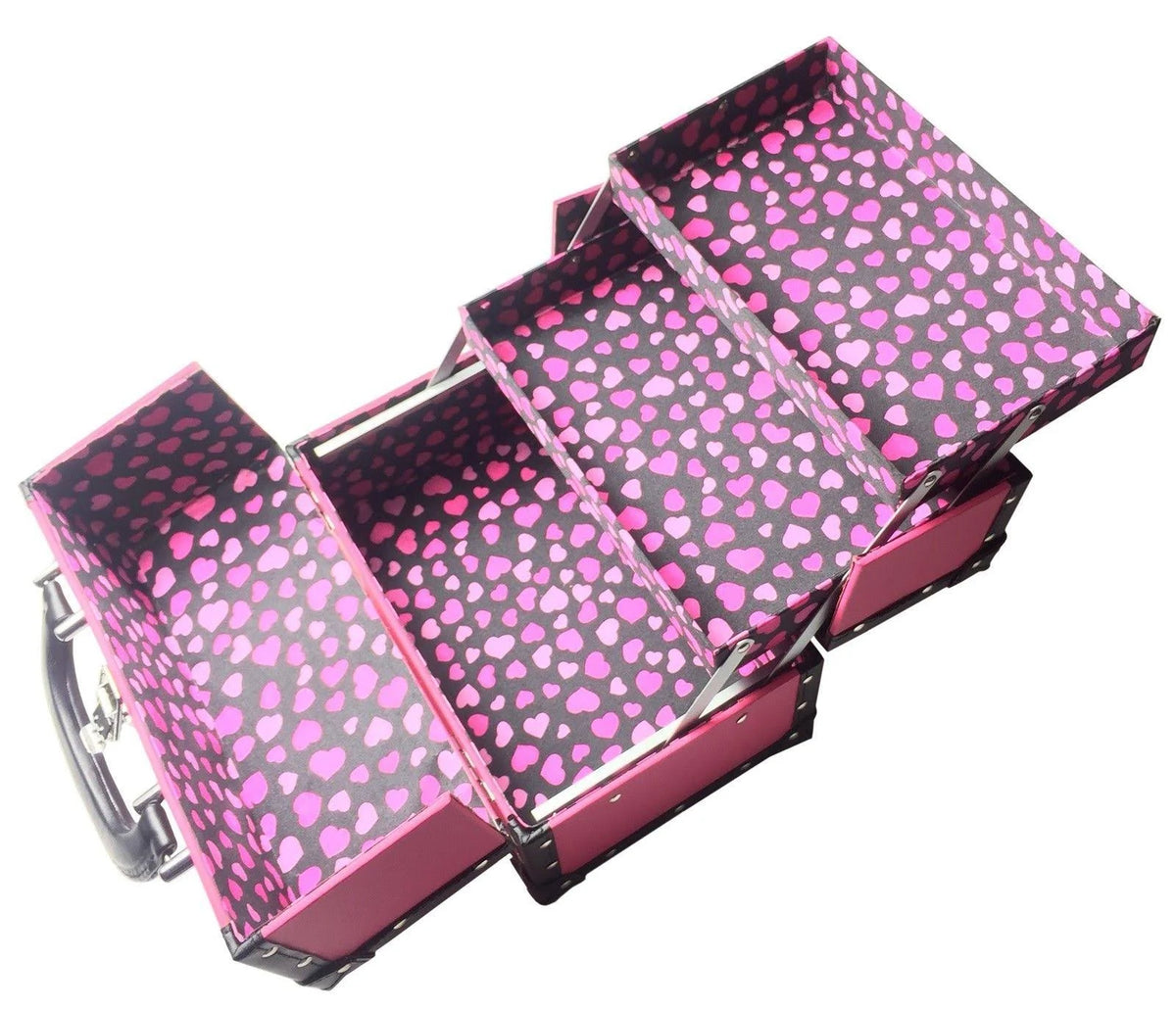Pink Trunk Train Case with Makeup J753913
