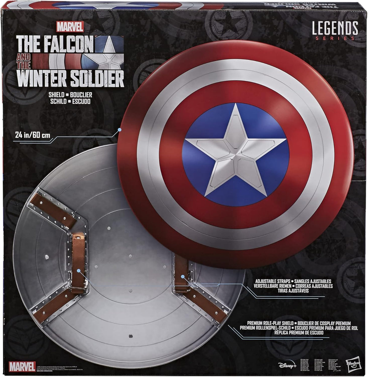 Marvel Legends Series Avengers Falcon And Winter Soldier Captain America Premium Role Play Shield Y929