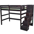 Natural Twin Loft Bed with Storage P566666