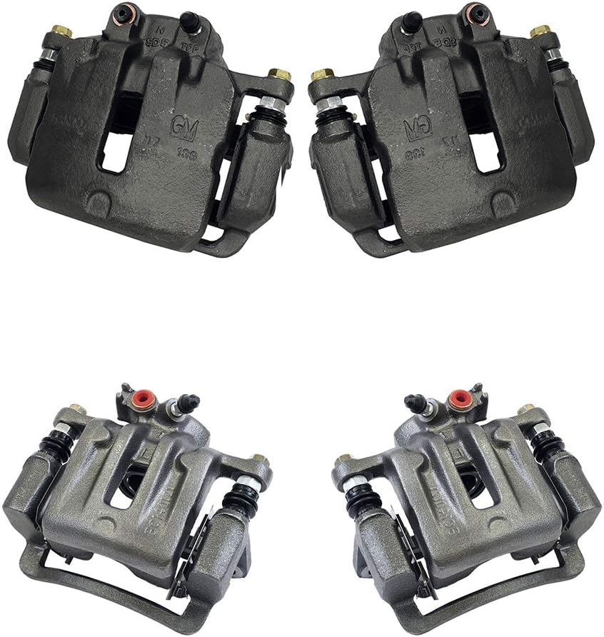 Front + Rear 4 Semi-Loaded Caliper Assembly Set Kit F5844