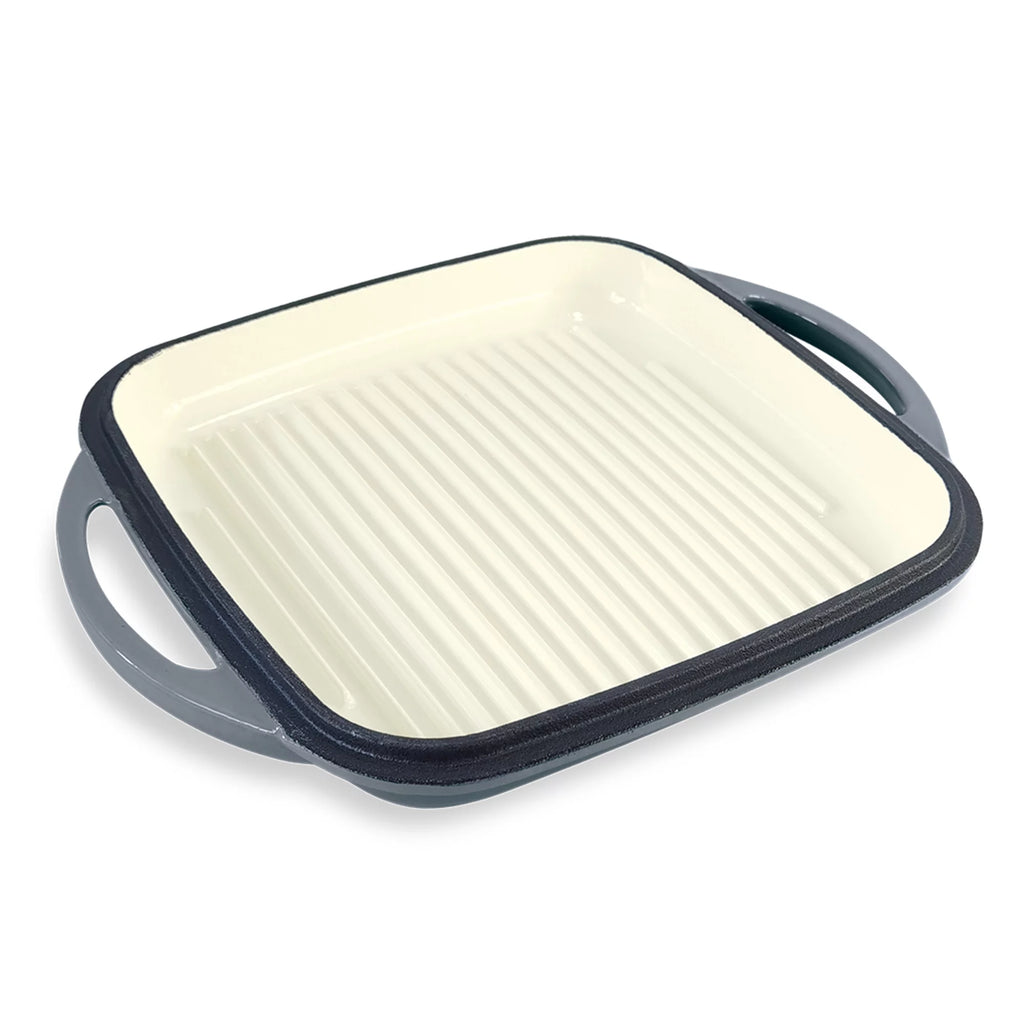 10" Square Enameled Cast Iron Grill Pan S7888