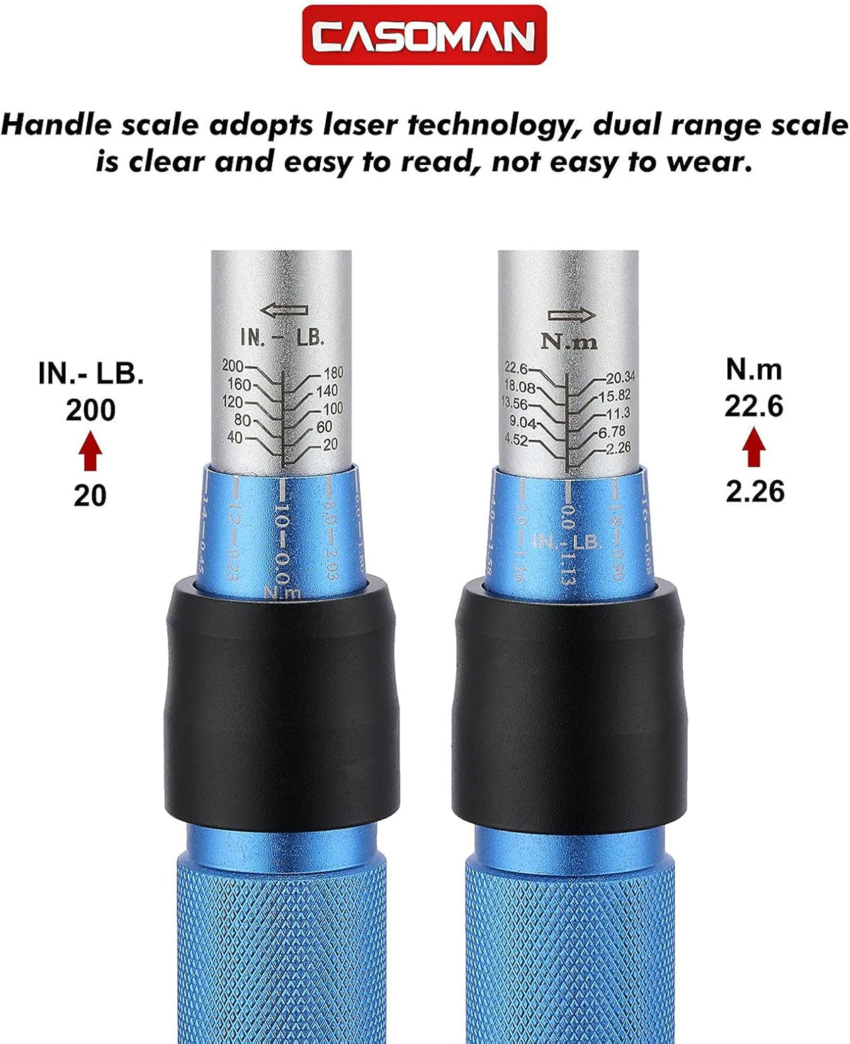 1/4-inch Drive Click Torque Wrench Set, Dual-Direction Adjustable, 90-Tooth, Pack of 2 V37151
