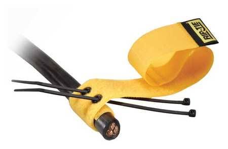 Hook-and-Loop Cable Tie, 12 In, Black, Pk10 Q330