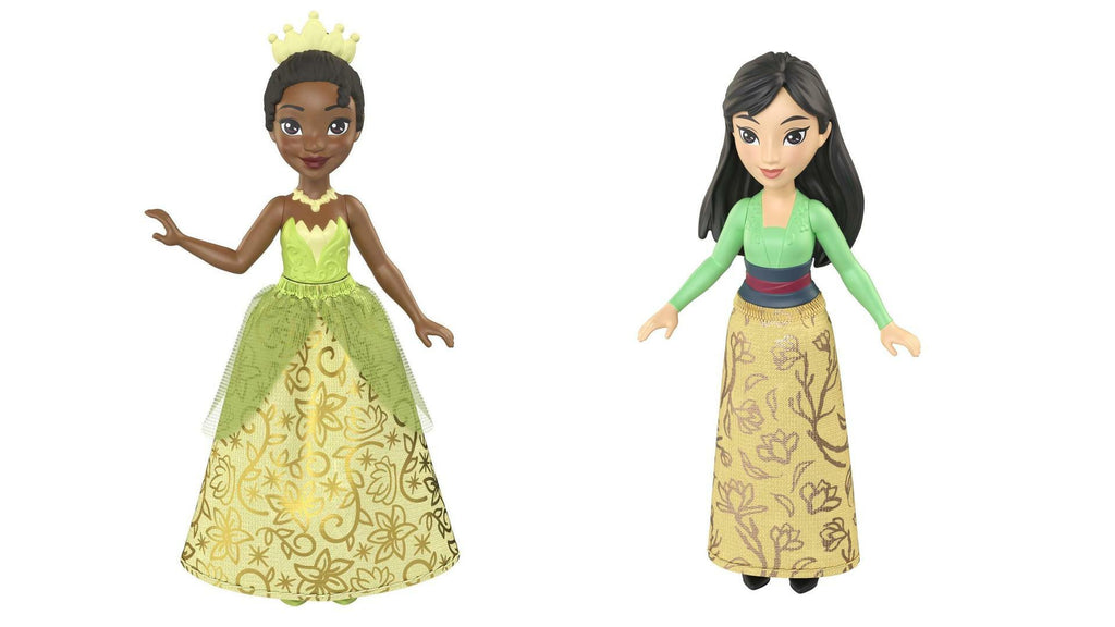 Bundle of 2 Disney Princess 3.5-inch Small Doll - Tiana & Mulan Q222036