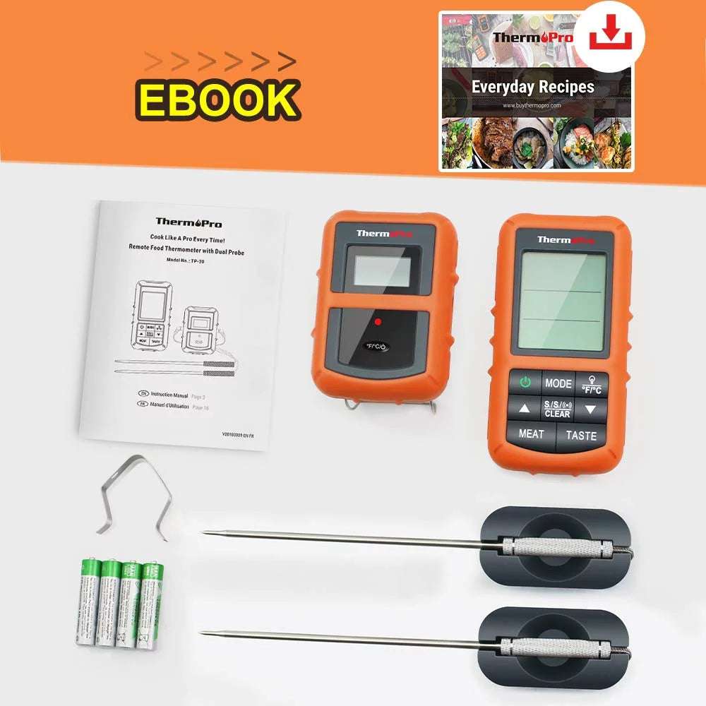 Wireless Remote Dual Probe Meat Thermometer H295
