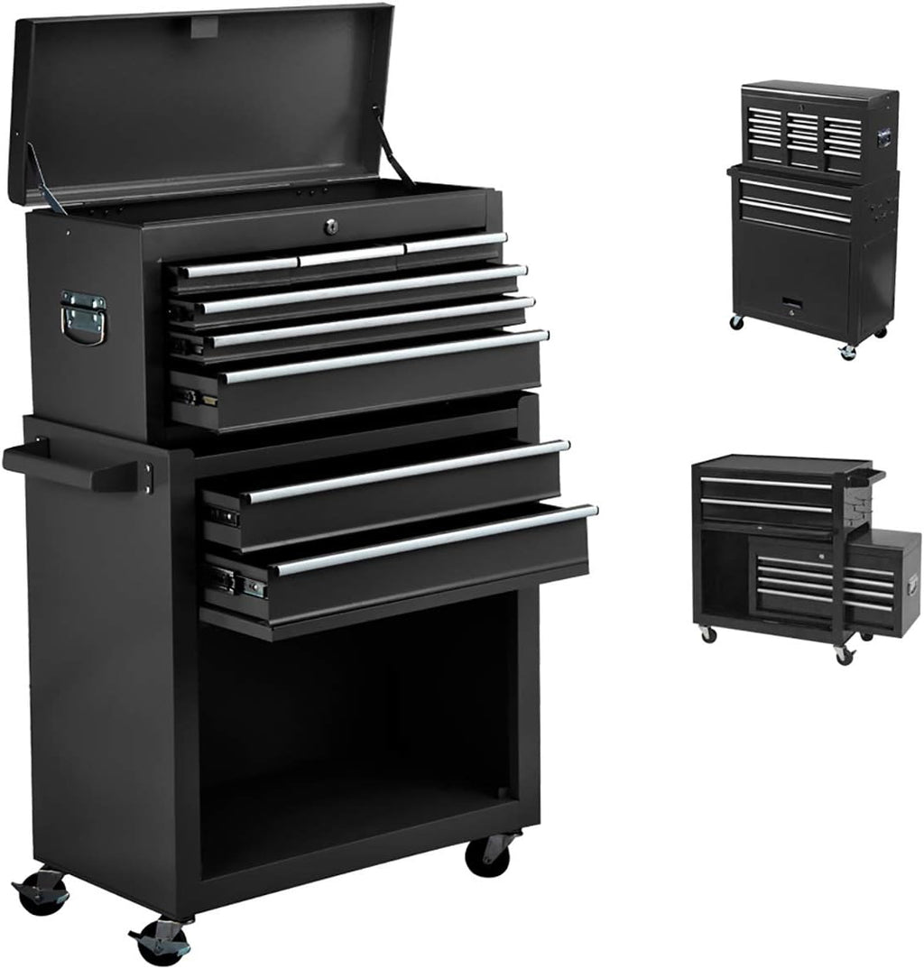 Black 8 Drawer Rolling Tool Chest D614095