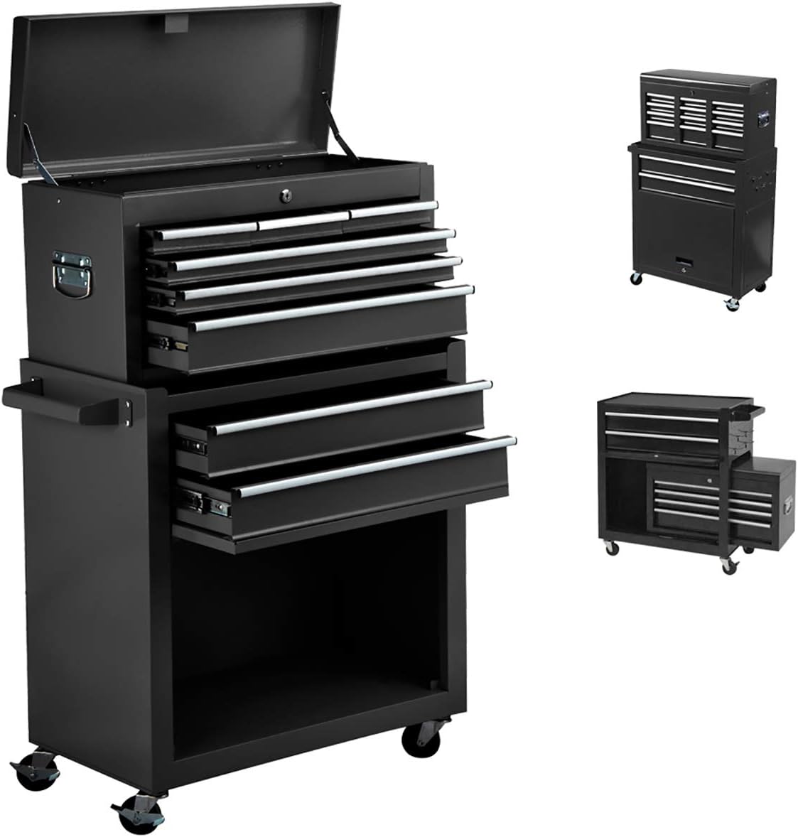 Black 8 Drawer Rolling Tool Chest D614095