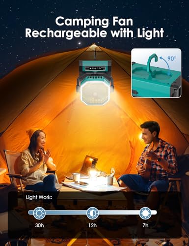 Portable Rechargeable 9-Inch Camping Fan H3452