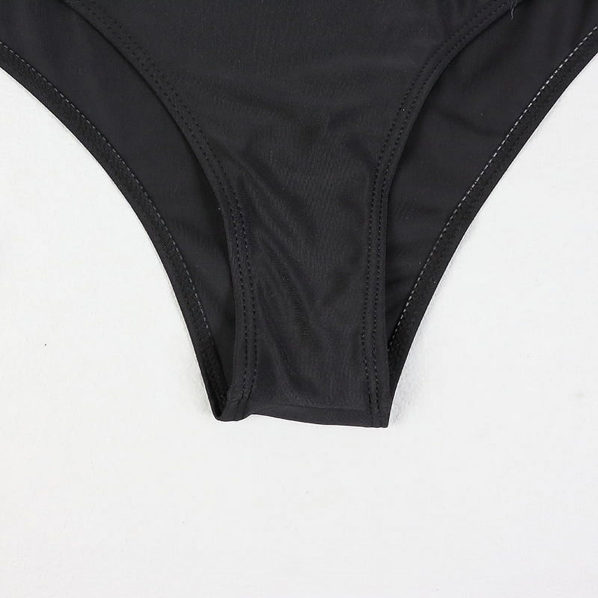Black Retro One Piece Tummy Control Swimwear Z256