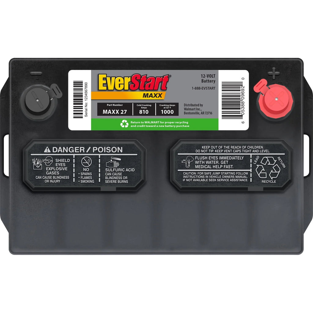 Lead Acid Automotive Battery Group Size 27 12 Volt 830 CCA X75013