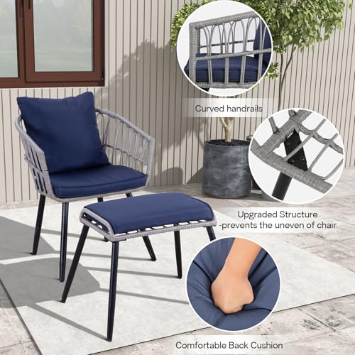 3 Piece Wicker Bistro Set T84366