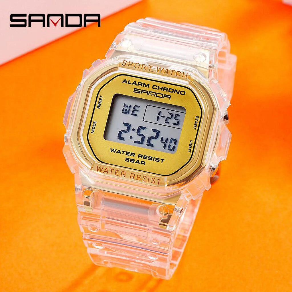 Transparent Strap LED Digital Sport Watch M607