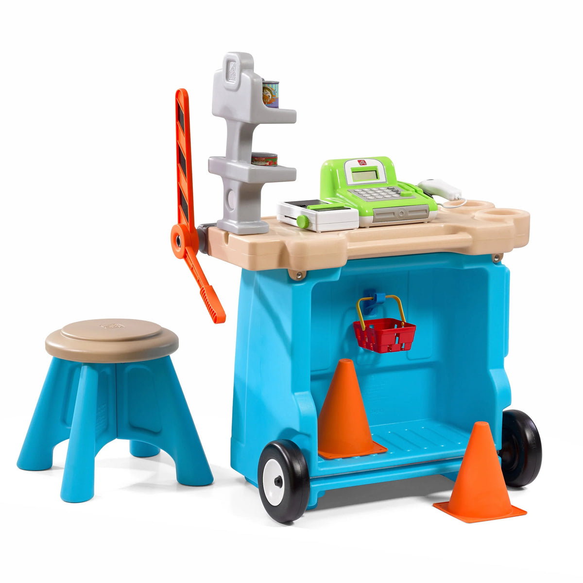 Blue Kids Plastic Playset with Umbrella O905