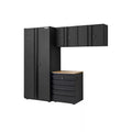 4-Piece Welded Steel Garage Storage System in Black Z3212