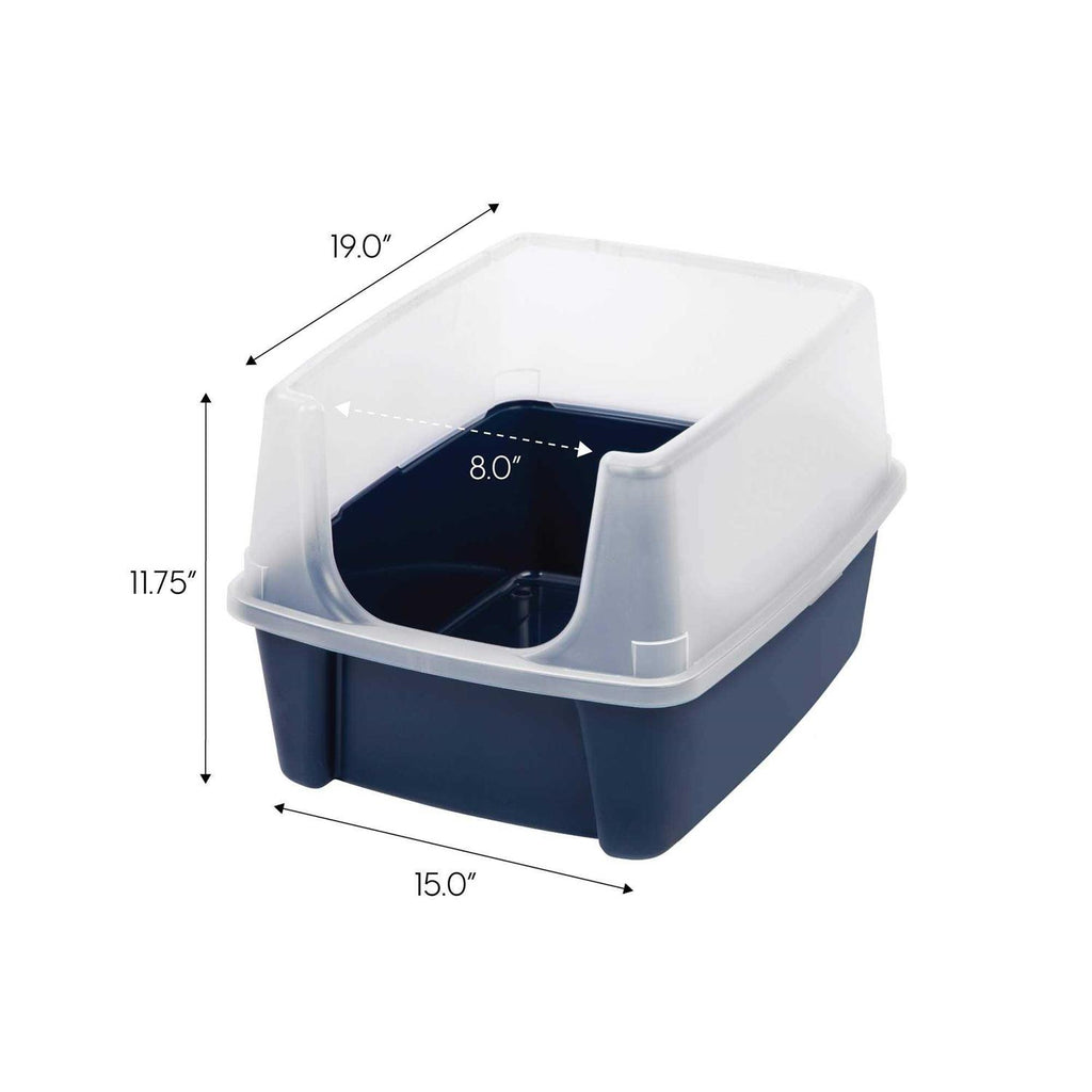 Open Top Cat Litter Box with Shield and Scoop K957