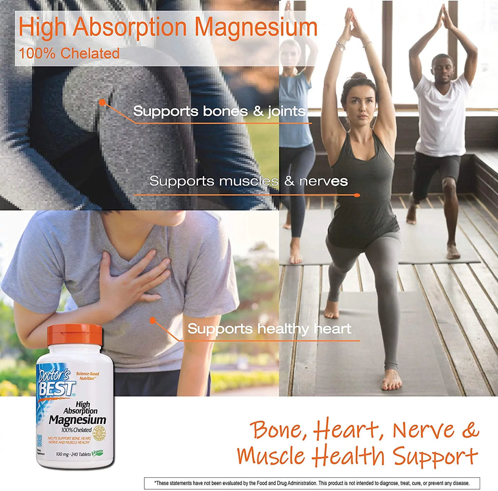 High Absorption Magnesium Multivitamins 100 mg, 240 Ct. Tablets H470291