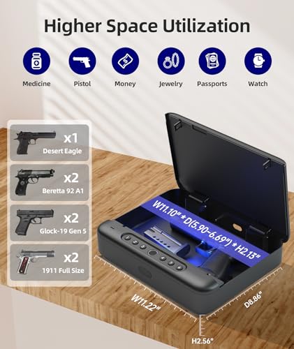 Biometric Gun Safe with Fingerprint or Keypad U558