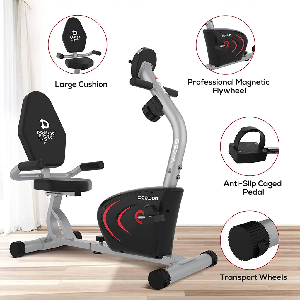Recumbent Stationary Bike Magnetic Resistance O494
