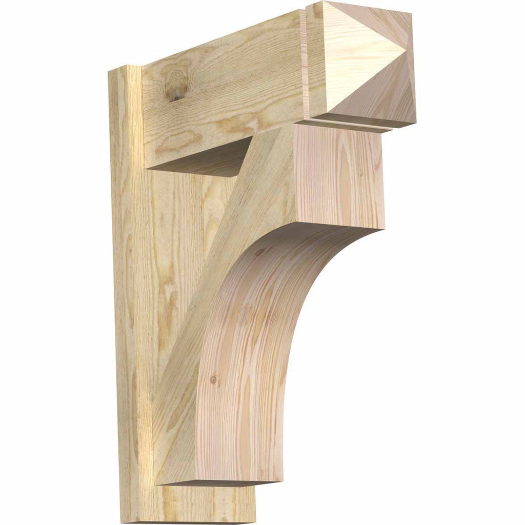8x22W x 22x22D x 26x22H Douglas Fir Rough Sawn Arts and Crafts Outlooker W701