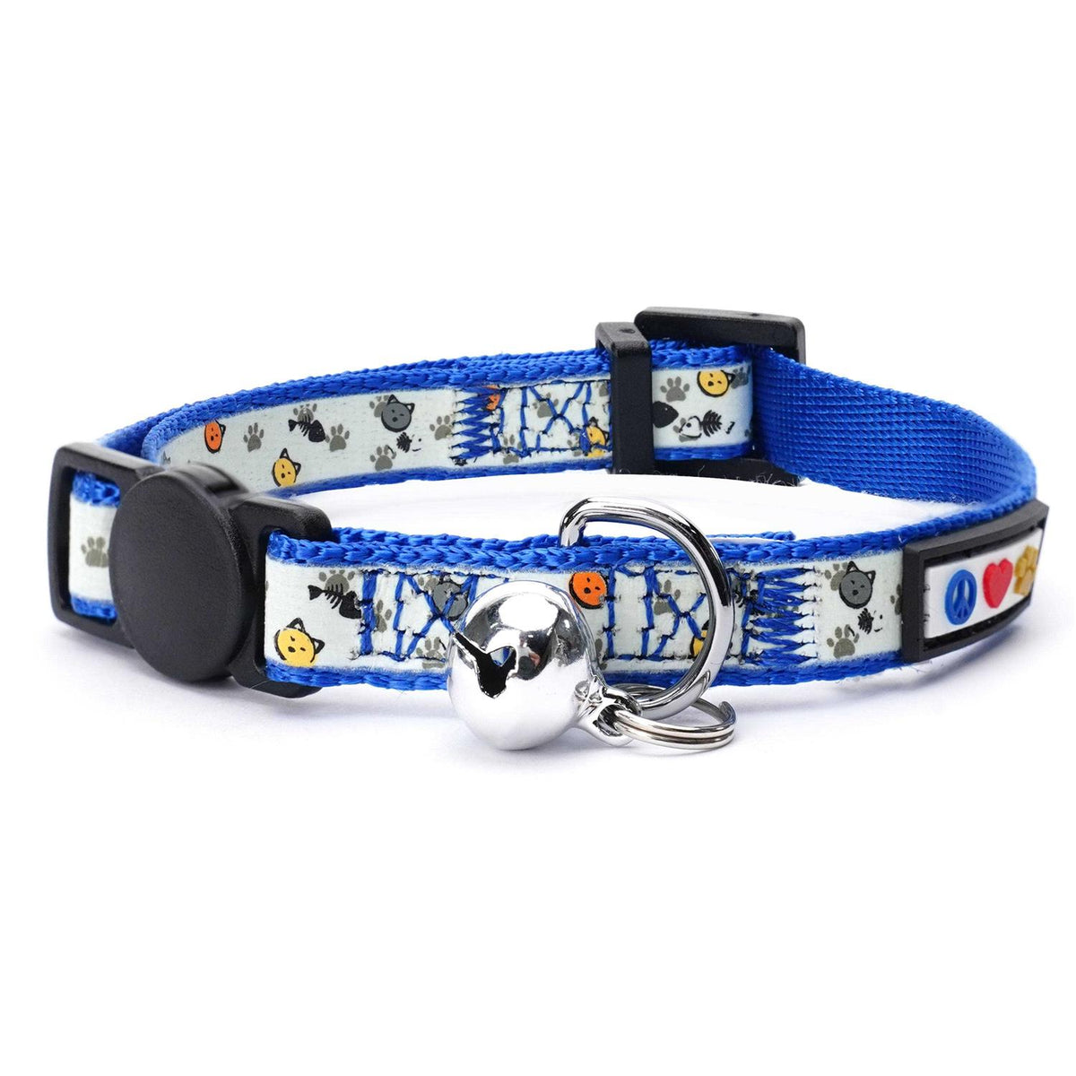 Cat Collar with Safety Buckle and Removable Bell W911934