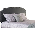 Dark Gray Fabric Upholstered Full Headboard J48908