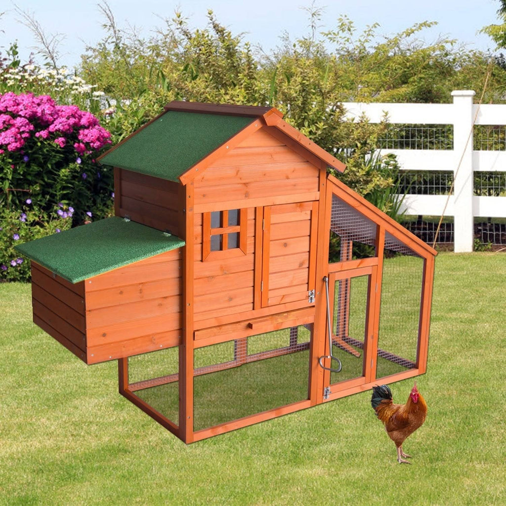 Large Wooden Chicken Coop V60382