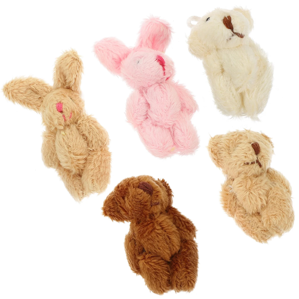 5pcs Miniature Plush Doll Figurines N964194