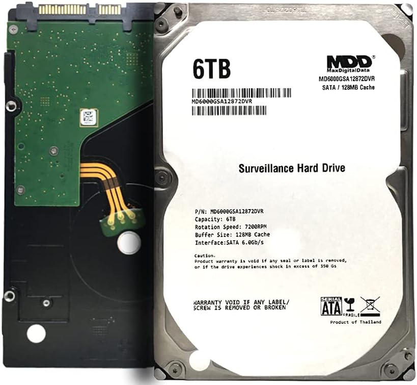 6TB 7200RPM 128MB Cache SATA 3.5 Internal Hard Drive D9756