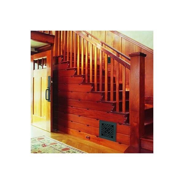Black Cast Iron Grille with Screws Holes L50381