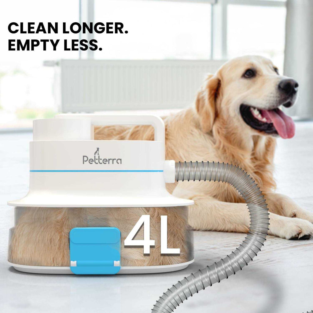 3-in-1 Pet Grooming Kit Vacuum Suction Dryer Clipper 6 Tools 4L Dust J832