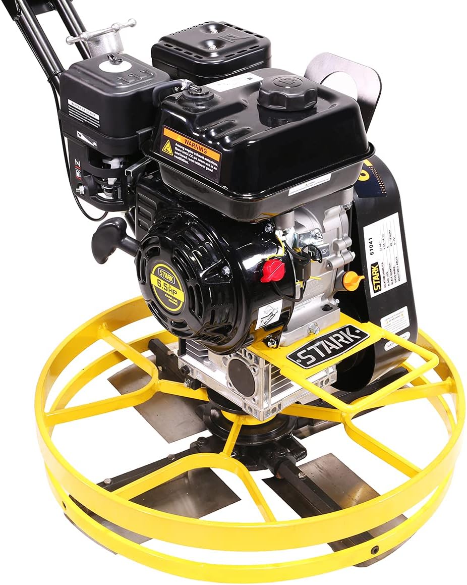 6.5HP Walk-Behind Power Trowel Concrete Surface Smooth Gasoline Motor Float Pan and Blades Included E7935