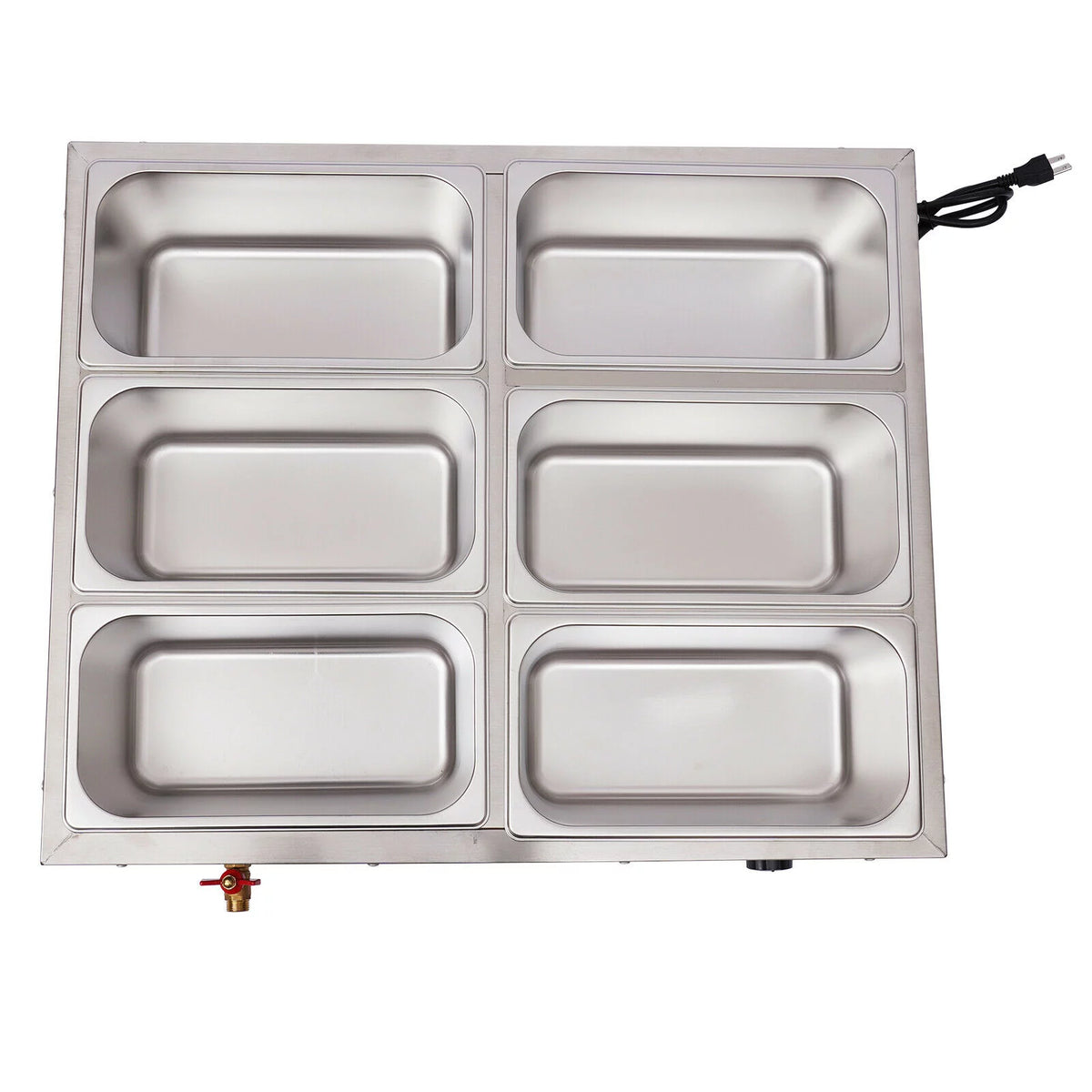 850W 6-Pan Electric Food Warmer with Lid D472