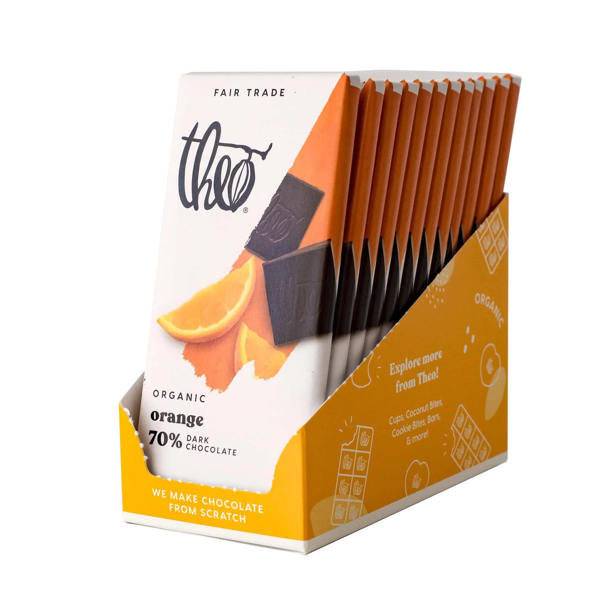 Organic Dark Chocolate Bar 70% Cacao 12 Pack R4997