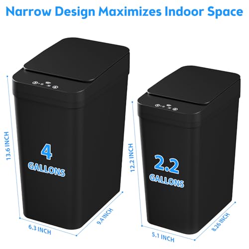 2 Pack 2.2 Gallon Automatic Touchless Trash Can with Lid P682450