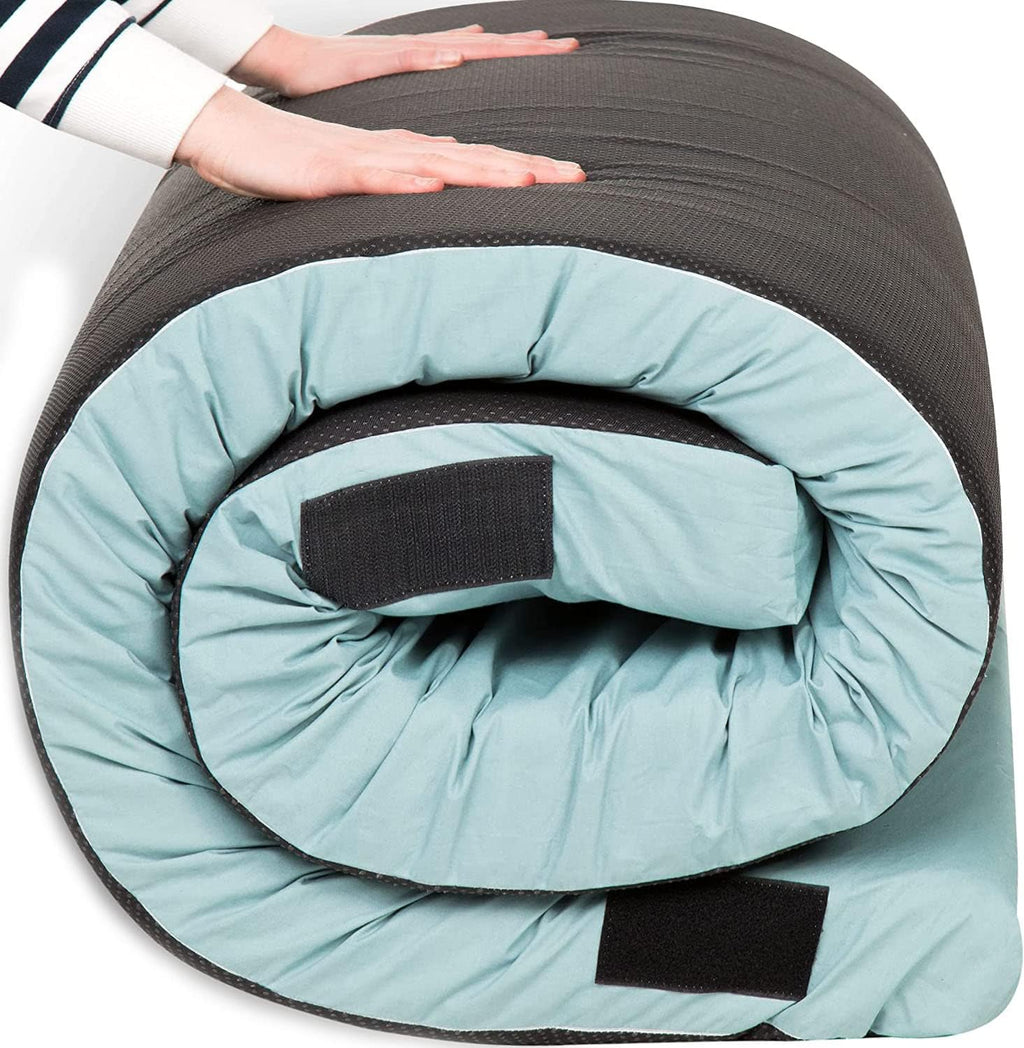 Waterproof Foldable Memory Foam Camping Mattress Pad Twin Q496